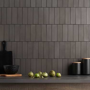 Color One Charcoal Gray 2x8 Matte Cement Tile - Sample