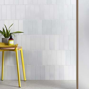 Color One Milk White 2x8 Glossy Lava Stone Tile - Sample
