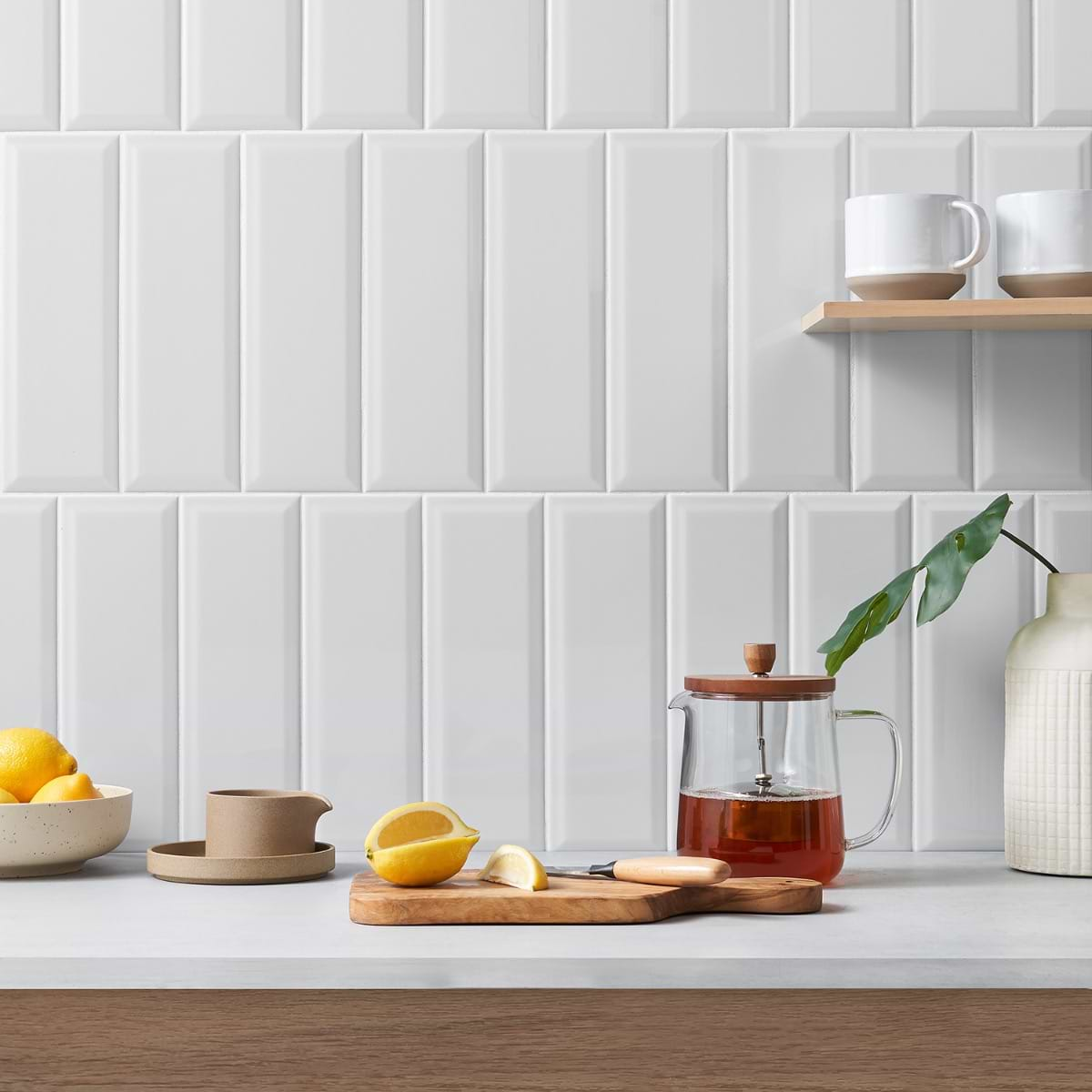 White Matte Ceramic Subway Wall Tile 4x12