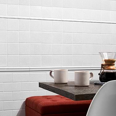 Sarina  Vintage White 4x4 Glossy Crackled Ceramic Tile - Sample