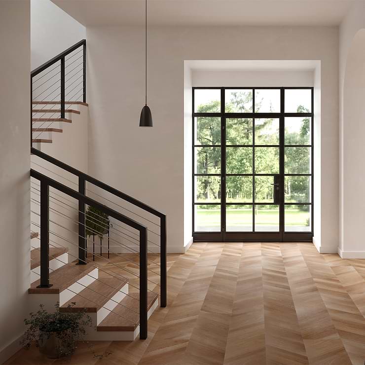Fleetwood Chevron Bear 12x48 Rigid Core Click Luxury Vinyl Plank by Stacy Garcia; in Bear Luxury Vinyl; for Basement Floor, Bedroom Floor, Floor Tile, Kitchen Floor, Living Space, Residential Floor, Bathroom Floor, Commercial Floor; in Style Ideas Classic, Contemporary, Cottage, Industrial, Mid Century, Modern, Traditional, Transitional
