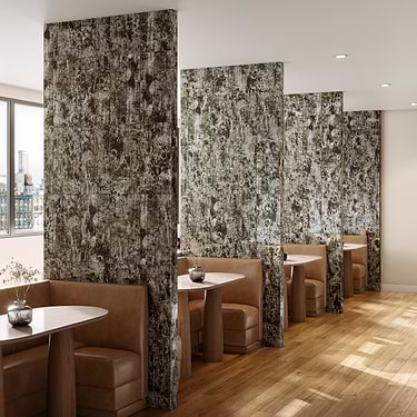 Vetrite Boheme Gray 9x18 Polished Glass Tile  - Sample