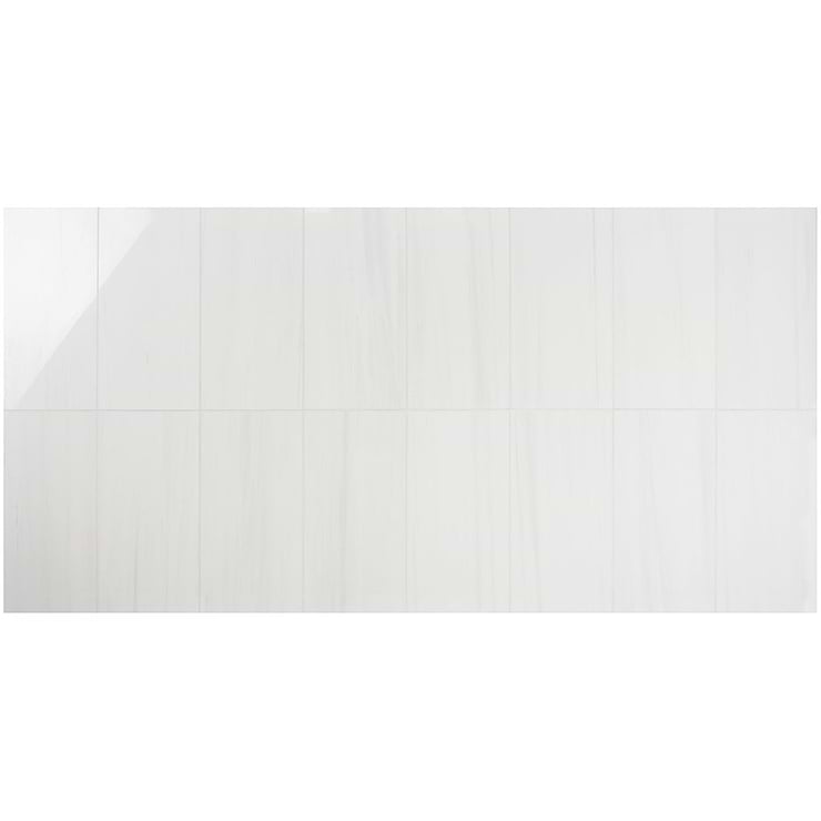 Bianco Dolomite White 12x24 Premium Polished Marble Tile