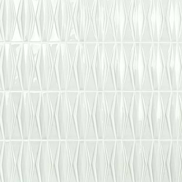Nabi Harlequin Tundra Gray 2x8 Glossy Crackled Glass Mosaic