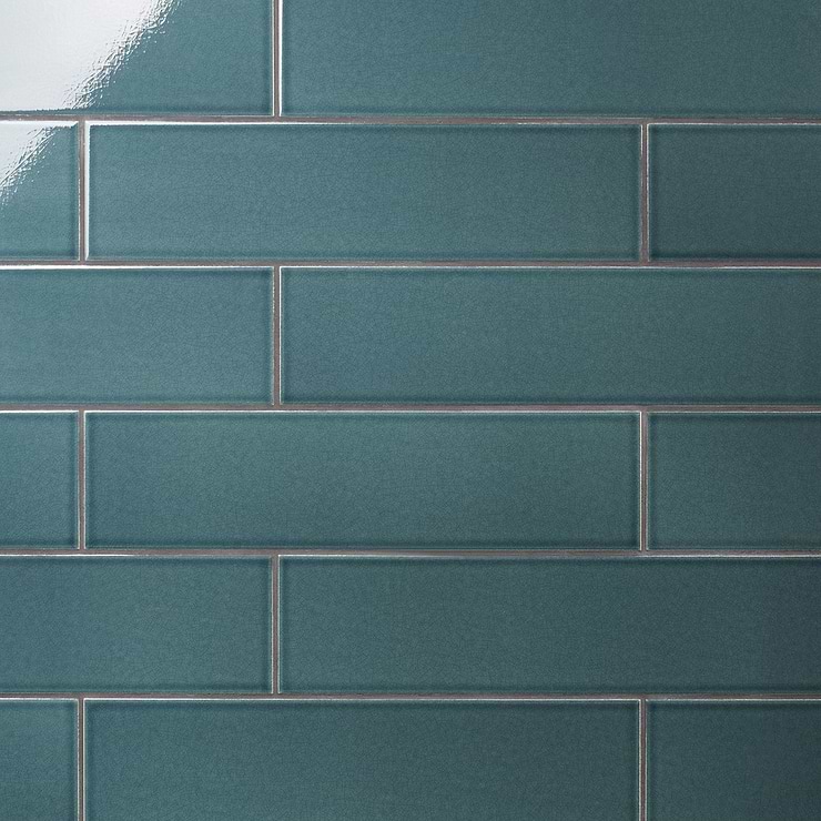 Colorplay Emerald Green 4.5x18 Glazed Crackled Ceramic Tile