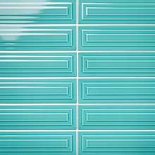 Colorplay Frame Teal Green 4.5x18 3D Glazed Crackled Ceramic Tile