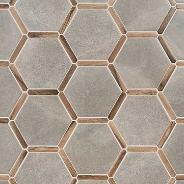 Sagon Cemento Gray 9" Hexagon Matte Porcelain Tile