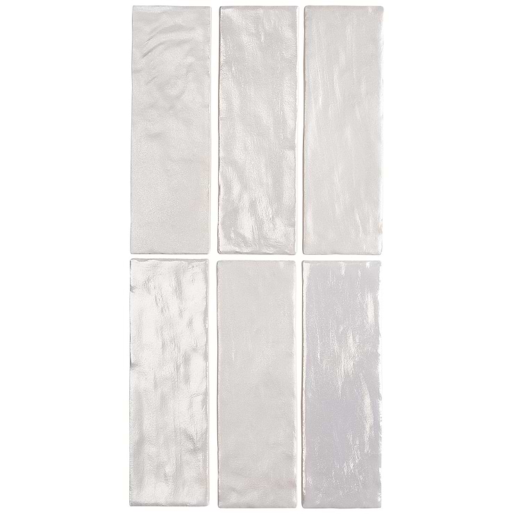 Montauk Fog 2x8 Gray Ceramic Subway Wall Tile with Mixed Finish