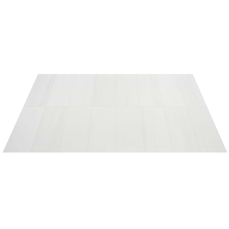 Bianco Dolomite White 12x24 Premium Honed Marble Tile