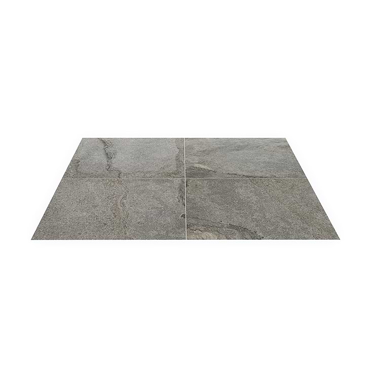 Acadia Slate Gray 24x24 Quartz Look Matte Porcelain 2CM Paver