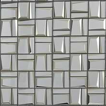 Rumi French Slate Gray Polished Mirrored Glass Mosaic Tile