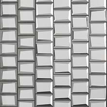 Rumi Glam Silver Polished Mirrored Glass Mosaic Tile