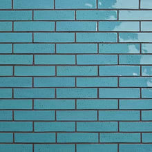 Emery Blue 2x8 Handmade Crackled Terracotta Subway Tile