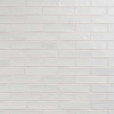 Emery Emery White 2x8 Handmade Crackled Terracotta Tile - Sample
