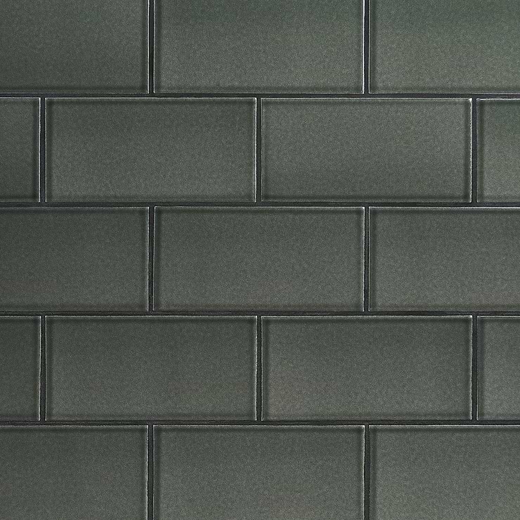 Seaside Ash Gray 4x8 Crackled Glossy Ceramic Tile