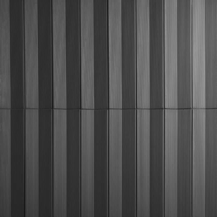 Kinzie Concave Charcoal Black 4x16 3D Matte Ceramic Tile
