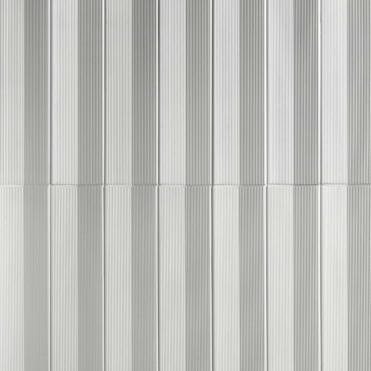 Kinzie Concave White 4x16 3D Matte Ceramic Tile