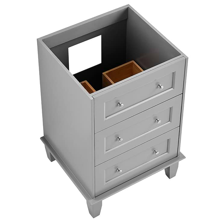 Nora 24" Gray Vanity with Carrara Marble Top and Ceramic Basin