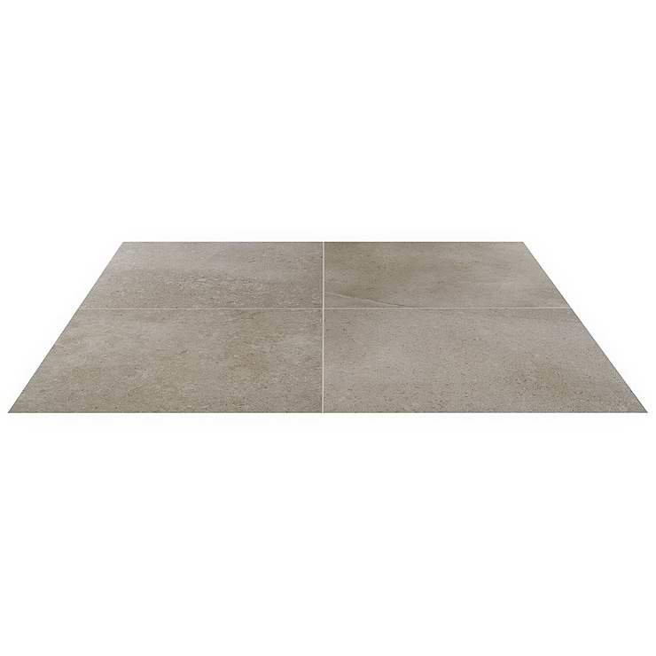 New Rock Tortora Taupe Beige 24x24 Limestone Look Matte Porcelain Tile