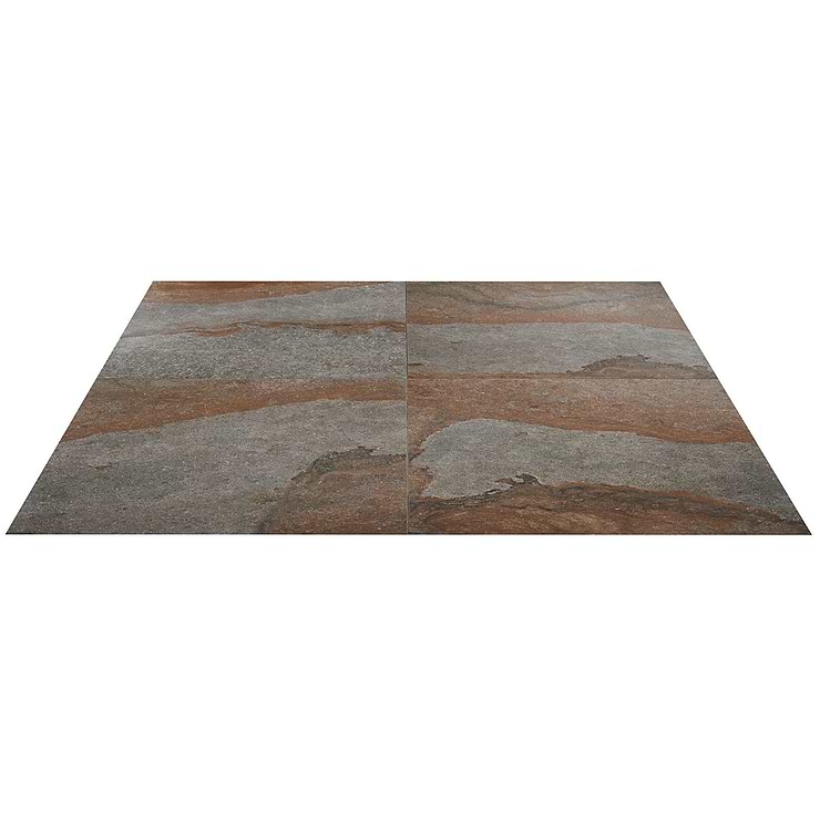 Acadia Iron Gray 24x24 Slate Look Matte Porcelain Tile