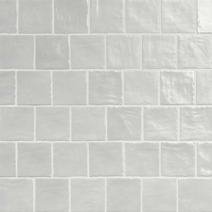 Montauk Sky 4x4 Blue Ceramic Wall Tile with Mixed Finish