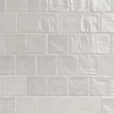 Montauk Gin 4x4 White Ceramic Wall Tile with Mixed Finish  - Sample