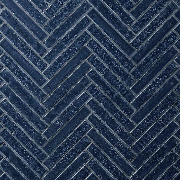 Wabi Sabi Marine Blue 1.5x9 Glossy Ceramic Tile