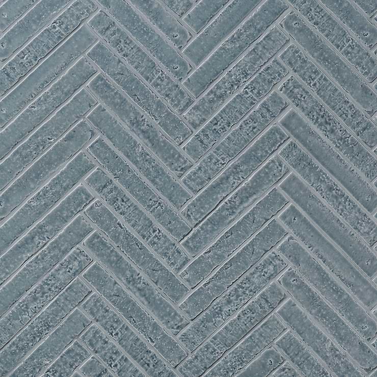 Wabi Sabi River Blue 1.5x9 Glossy Ceramic Tile
