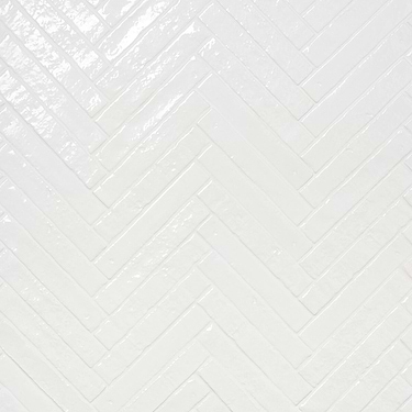 Wabi Sabi  Snow White 1.5x9 Glossy Ceramic Tile - Sample