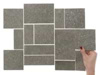 Acadia  French Pattern Slate Gray Quartz Look Matte Porcelain Mosaic Tile