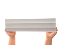 Colorplay Fluted Gray 4.5x18 3D Glazed Crackled Ceramic Tile