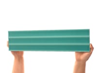 Colorplay Fluted Teal Green 4.5x18 3D Glazed Crackled Ceramic Tile