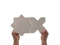 Not for Sale-Parma White Matte Star and White Matte Cross 6" Terracotta Look Porcelain Tile