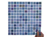 Splash Lagoon Blue 1x1 Polished Glass Mosaic Tile