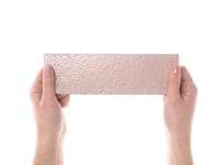 Color One Blush Pink 2x8 Glossy Lava Stone Tile 