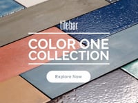 Color One Teal Blue 2x8 Matte Cement Tile