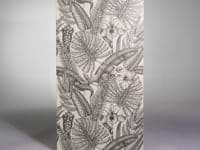 Art Gallery by Paula Purroy Gardenia Black and White 24x48 Artisan Decor Matte Porcelain Tile