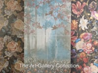 Art Gallery by Paula Purroy Golden Field Ivory Gray and White 24x48 Artisan Decor Matte Porcelain Tile