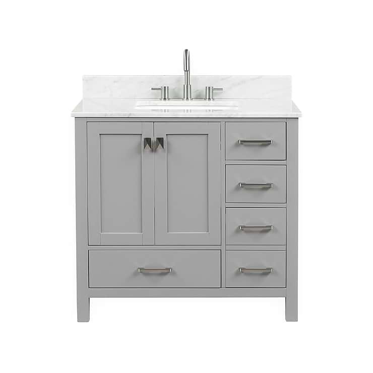 Athena 36'' Gray Vanity And Marble Counter