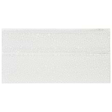 Sarina Vinatge White 6x12 Glossy Crackled Ceramic Base Molding