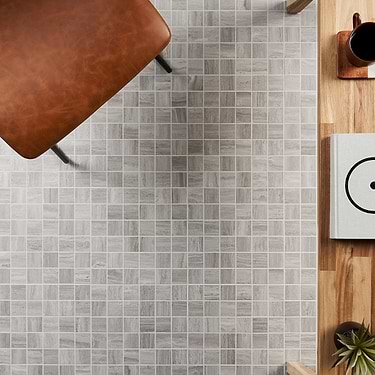 Nashville Gray 2x2 Travertine Look Matte Porcelain Mosaic