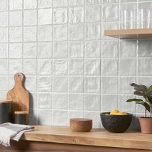 Montauk Sky 4x4 Blue Ceramic Wall Tile with Mixed Finish
