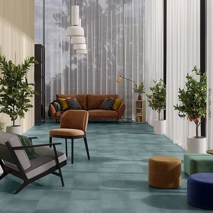 Bond LVT Viridum Green 12x24 Glue Down Luxury Vinyl Tile ; in Green  Luxury Vinyl; for Basement Floor, Bedroom Floor, Floor Tile, Kitchen Floor, Light Commercial Floor, Living Space, Residential Floor, Bathroom Floor; in Style Ideas Industrial, Modern, Traditional; released 2023; new, trends