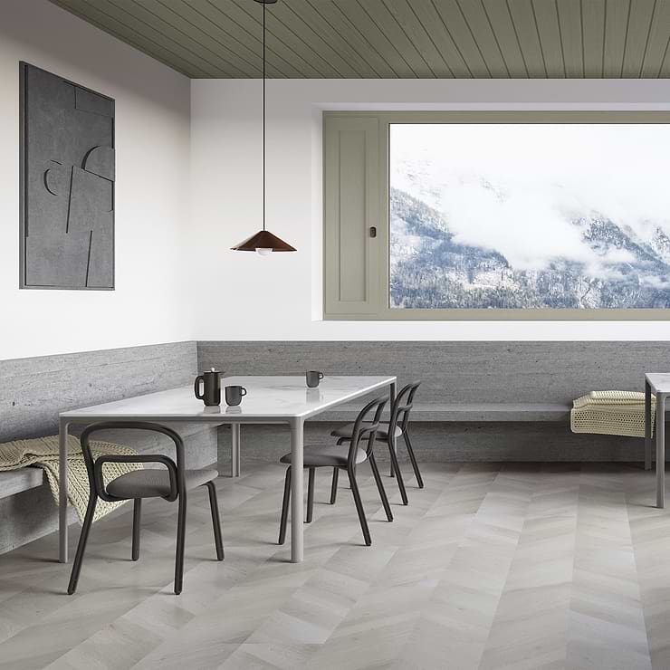 Stacy Garcia Fleetwood Chevron Plume Rigid Core Click 12x48 Luxury Vinyl Plank Flooring