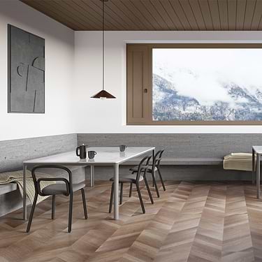 Fleetwood Chevron Starling 12x48 Rigid Core Click Luxury Vinyl Plank by Stacy Garcia