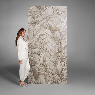 Paula Purroy Art Gallery Golden Field Ivory 24x48 Artisan Decor Matte Porcelain Tile - Sample