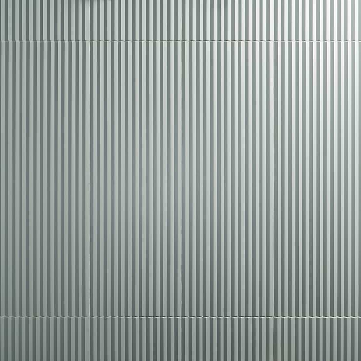 Mod Aquamarine 12x36 3D Fluted Matte Ceramic Tile 