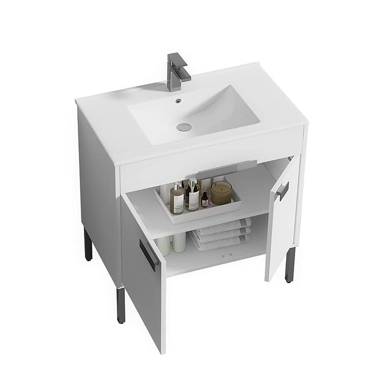 Portofino 36'' White Vanity And Counter