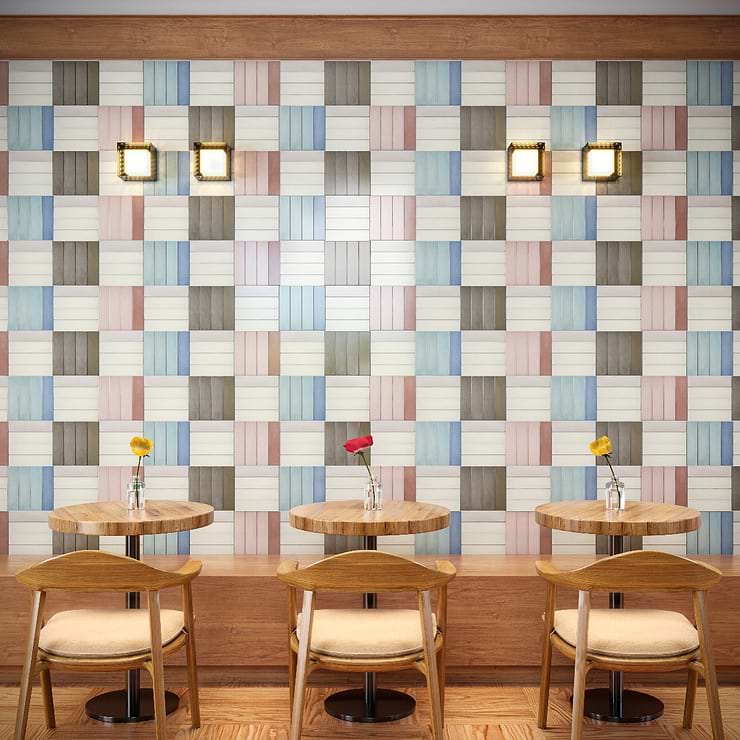 Color One Coral Pink 2x8 Matte Cement Tile