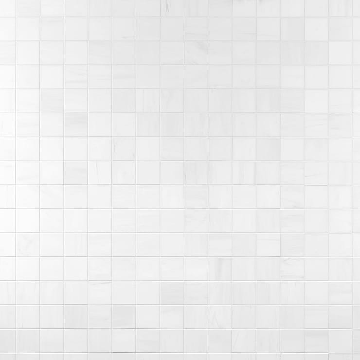 Bianco Dolomite White 3x3 Premium Honed Marble Mosaic Tile